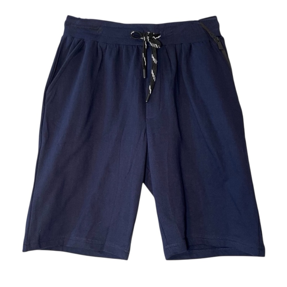 SMASH Navy Athleisure Shorts L NWT Drawstring Elastic Waist Zip Pocket